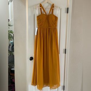 NWT Azazie Dress - Mustard Yellow